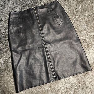 Amerella Pleather Skirt A-line Black Size 2X